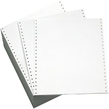 NCR Computer Paper, Plain, White, 14 7/8" X 11", 80 gsm, 1000 Sheets