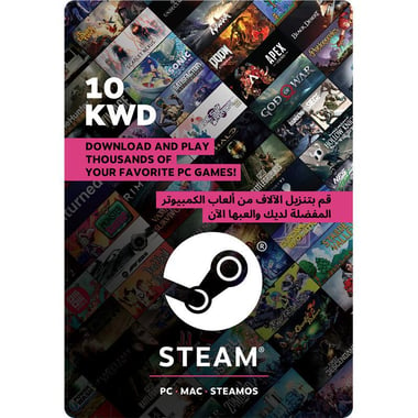 Steam KWD 10 Gift Card (Delivery by eMail), Digital Code (KWD)