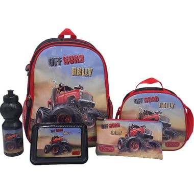 Roco Off Road Rally 5-in-1 Backpack with Accessory, Black/Red