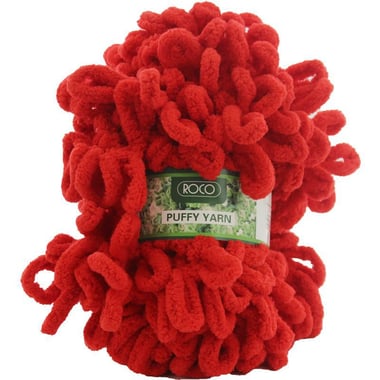 Roco Puffy Yarn, 100 Grams, Red