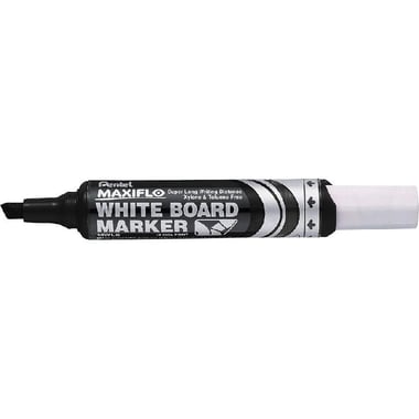 Pentel MaxiFlo Whiteboard Marker, 6 mm Chisel Tip, Blue