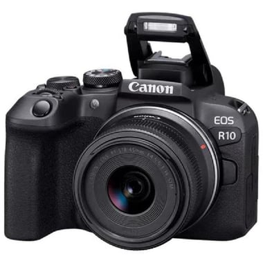 Canon EOS R10 Mirrorless Camera, 24.2 MP, RF18-45mm, Wi-Fi, 4K/60p