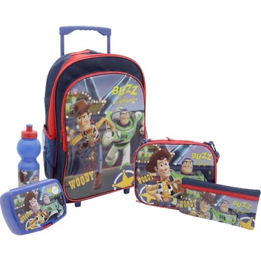 Disney Toy Story 5-in-1 Value Set Trolley Bag with Accessory, Blue/Multi-Color