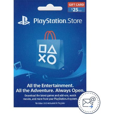 Sony 25$ PlayStation Store Payment and Recharge Card (Delivery by eMail), Digital Code (USA)