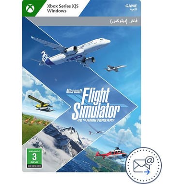 Digital Code, Flight Simulator 40th Anniversary - Deluxe Edition, Xbox Series X/Xbox Series S/Windows 10 (Games), Simulation & Strategy, ESD (Delivery by Email)