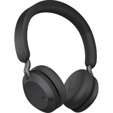 Jabra Elite 45h On-Ear Headphones, Bluetooth, USB (Charging), Built-in Microphone, Black