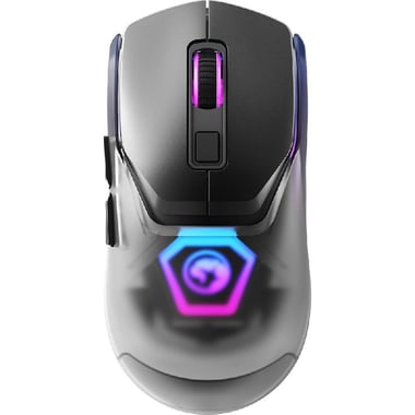 MARVO Z Fit Pro Gaming Mouse, Bluetooth/Wired/Wireless (2.4 GHz RF), Optical, PixArt 3370 1600-19000 dpi, Grey