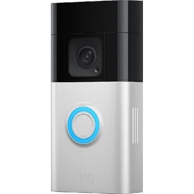 RING Video Doorbell Plus Wi-Fi, Works with Amazon Alexa, Satin Nickel