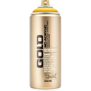 MONTANA-CANS Gold NC-Acrylic Spray Paint, Yellow Cab, 400.00 ml ( 14.08 oz )