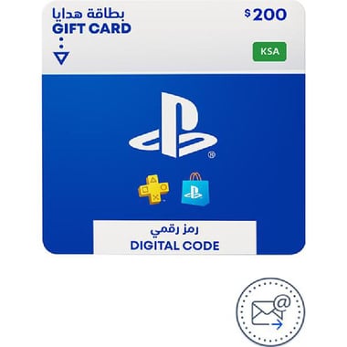 سوني أموال المحفظة 200 دولار PSN Store يرسل بالايميل ‎-‎ بطاقة بلايستيشن ستور، كود رقمي السعودية