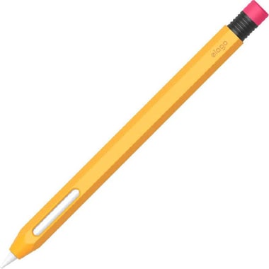 Elago Classic Pencil Case Tablet Stylus Accessory, Yellow Silicone Sleeve, for Apple Pencil 2nd Gen