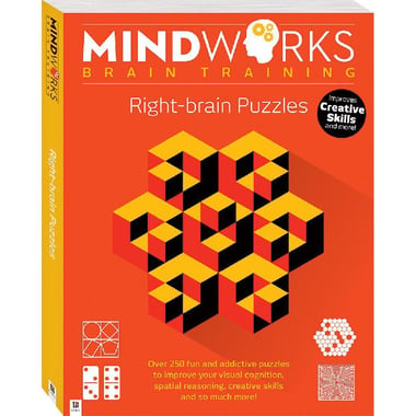 Mindworks Right Brain: Right-brain Puzzles - Over 250 Fun and Addictive Puzzles to Improve Your Visual Cognition, Spatial Reasoning, Creative Skills and so Much More!
