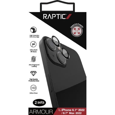 X-Doria Raptic Armour (Individual Ring) Smartphone Camera Accessory, for iPhone 14/iPhone 14 Plus, Black