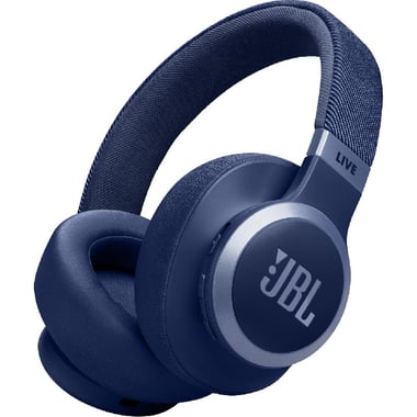 JBL Live 770NC Over-Ear Headphones, Adaptive Noise Cancelling, Bluetooth, USB (Charging), Built-in Microphone, Blue