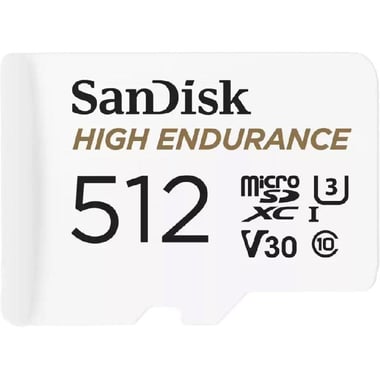 سان ديسك High Endurance بطاقة ذاكرة عالية السعة MicroSDXC، سعة 512 جيجابايت،