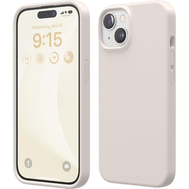Elago Silicone Back Cover Mobile Case, for iPhone 15, Stone