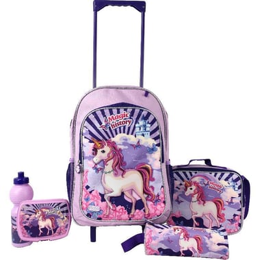 Roco Unicorn 5-in-1 Value Set Trolley Bag with Accessory, Purple