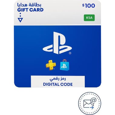 سوني بطاقات الهدايا 100 دولار PSN Store يرسل بالايميل ‎-‎ بطاقة بلايستيشن ستور، كود رقمي السعودية