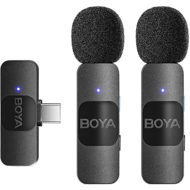 Boya BY-V20 Digital Microphone, for Smartphone with USB-C Port, Black