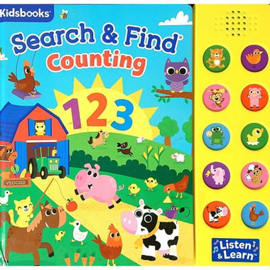 Search & Find: Counting 123 (Kidsbooks) - Indcludes 10 Fun Sounds!