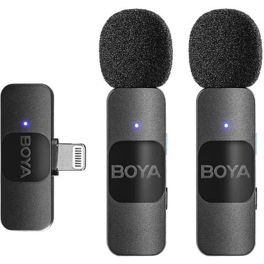 Boya BY-V2 Digital Microphone, for Smartphone with Lightning Port, Black