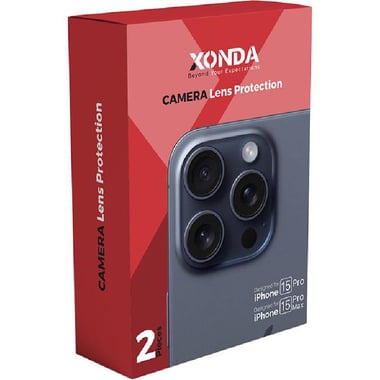 Xonda Camera Lens Protector (Individual Ring) Smartphone Camera Accessory, for iPhone 15 Pro/iPhone 15 Pro Max, Blue