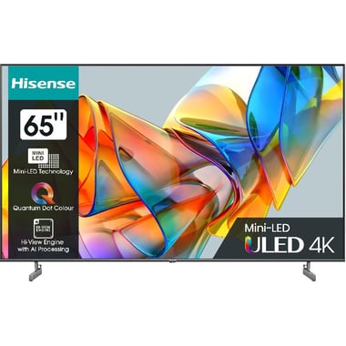 Hisense 65" Smart TV, 4K Mini-LED ULED, Mini LED, Black, 65U6K PRO