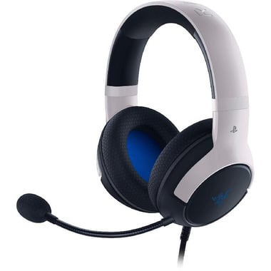Razer Kaira X PlayStation Licensed Gaming Headset, Wired, 3.5 mm Connector, Bidirectional Microphone, White