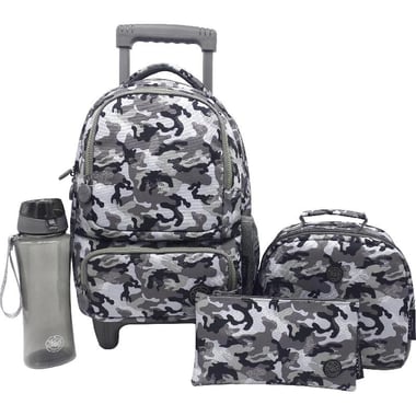 Atrium Classic Forest 4-in-1 Value Set Trolley Bag with Accessory, Black (Camouflage)
