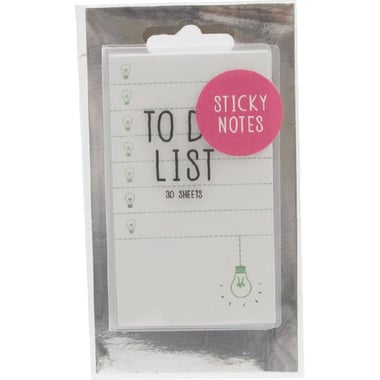 Roco Trendy Self Stick Notes, "To Do List - 3" Note Pad, Pink