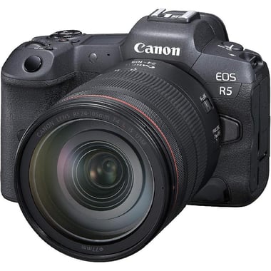 Canon EOS R5 Mirrorless Camera, 45 MP, with 24 - 105 mm Lens, Wi-Fi/Bluetooth, 8K/120fps