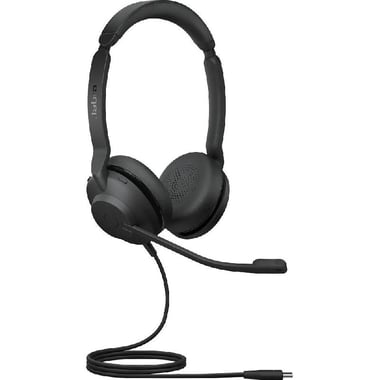 Jabra Connect 4h On-Ear Headphones, Noise Cancelling Microphone, Wired, USB-C, Rotating Microphone, Black