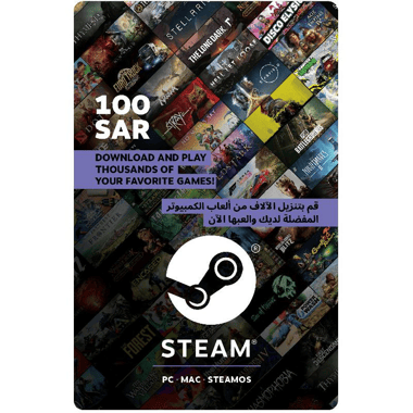 Steam SAR 100 Gift Card (Delivery by eMail), Digital Code (KSA)