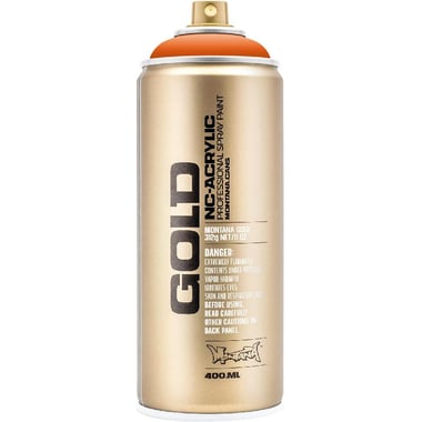 MONTANA-CANS Gold NC-Acrylic Spray Paint, Pure Orange, 400.00 ml ( 14.08 oz )