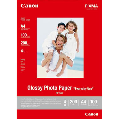 Canon Everyday Use Photo Paper, Glossy, White, A4, 200 gsm, 100 Sheets