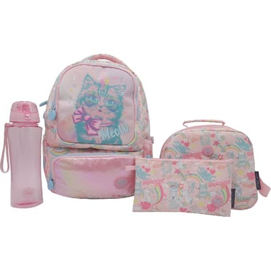 Atrium Cool Cat 4-in-1 Value Set Backpack with Accessory, Pink