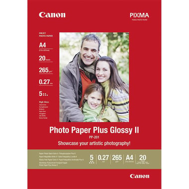 Canon Photo Paper, High-gloss, White, A4, 265 gsm, 20 Sheets