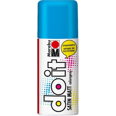 Marabu Do-it Satin Matt, Weatherproof Spray Paint, Azure Blue, 150.00 ml ( 5.28 oz )