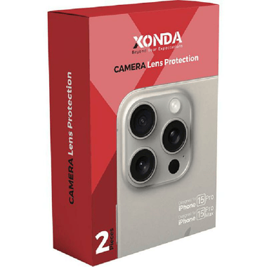 Xonda Camera Lens Protector (Individual Ring) Smartphone Camera Accessory, for iPhone 15 Pro/iPhone 15 Pro Max, Grey