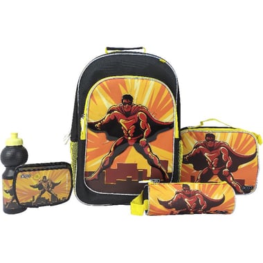 Roco Action Hero 5-in-1 Value Set Backpack with Accessory, Red/Yellow