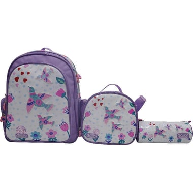 Roco Pigeon 3-in-1 3-Colour Backpack with Accessory, for 15.6" (Device), Cream/Purple