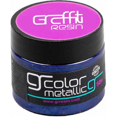 Graffiti Resin Opaque Pigment Concentrate, Plastic Bottle, Metallic Cyan, 50.00 ml ( 1.76 oz ),