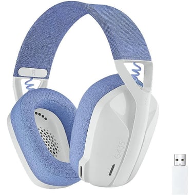 Logitech G435 LIGHTSPEED Gaming Headset, Wireless, USB (Charging), Built-in Microphone, Off-White/Lilac