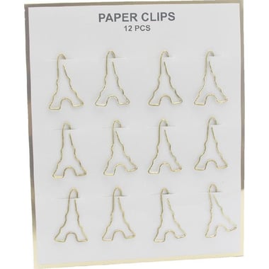 Roco Paper Clips, Plated, Gold