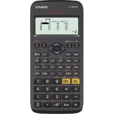 Casio fx-350EX Scientific Calculator, 10 + 2 (10 Mantissa + 2 Exponential) Digit, Full Dot Matrix (192 X 63 Dots), Black