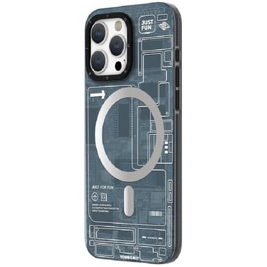 Youngkit Tech Back Cover Mobile Case, for iPhone 15 Pro, Black