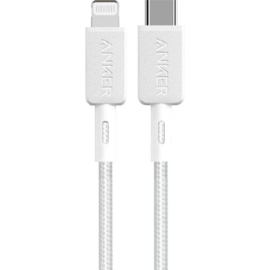 Anker 322 Braided USB-C to Lightning Sync & Charge Cable, 6.00 ft ( 1.83 m ), White