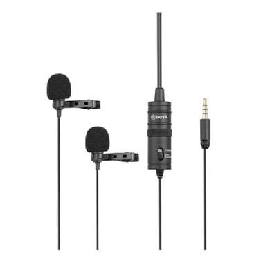 Boya BY-M1DM Dual Omni-directional Lavalier Digital Microphone, for Smartphone with 3.5 mm Audio Port, Black