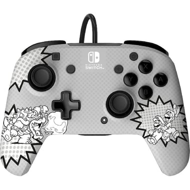 PDP REMATCH Comic Attack Controller, Wired, for Nintendo Switch, Black/Grey