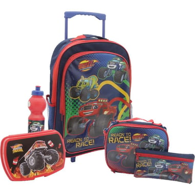 Viacom Blaze 5-in-1 Value Set Trolley Bag with Accessory, Multi-Color